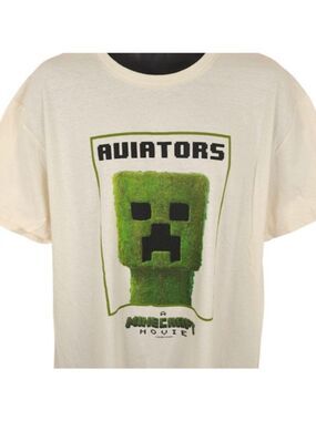 Las Vegas Aviators T Shirt Mens Size XL Cream A Minecraft Movie MiLB Baseball